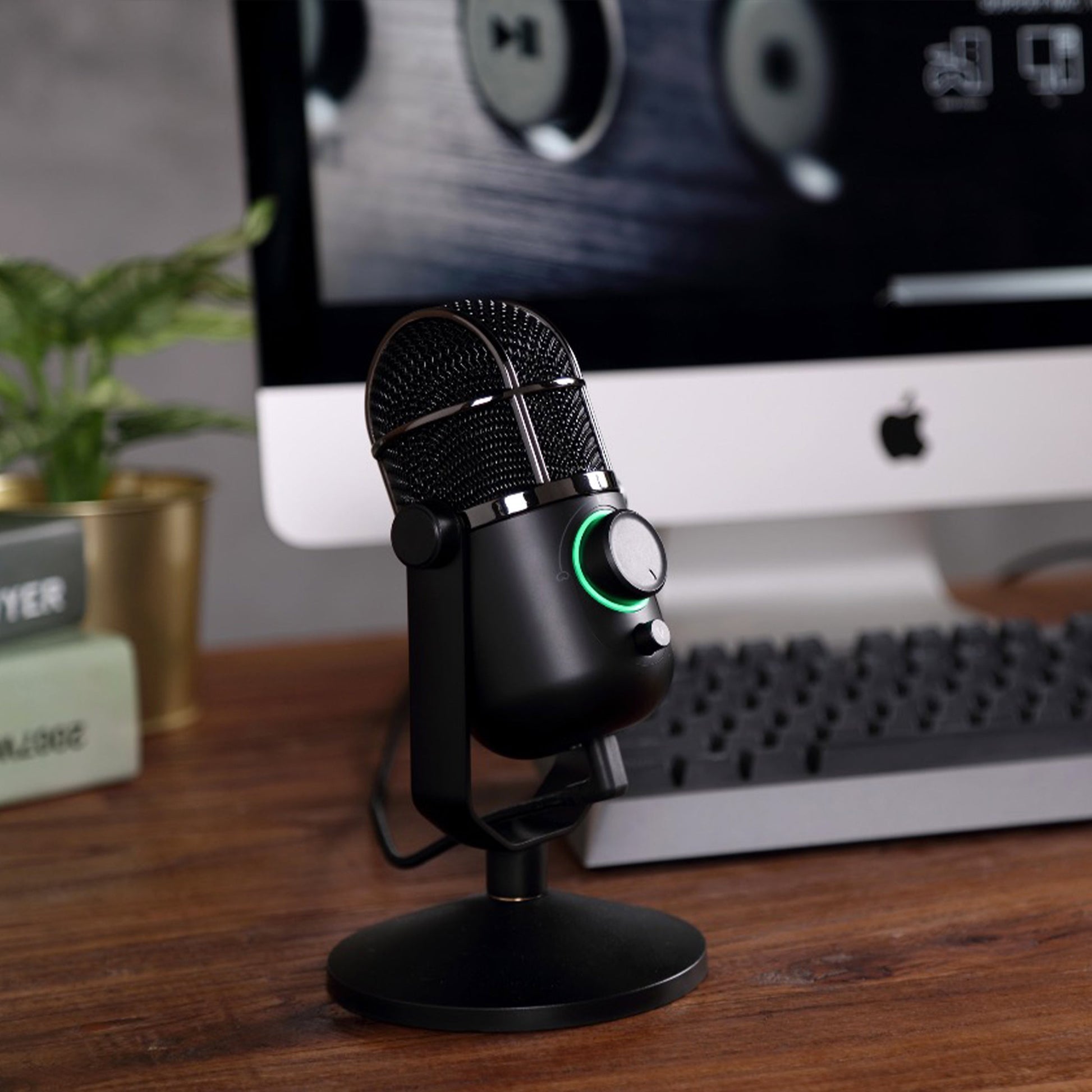THRONMAX MDRILL Dome Professional USB Studio Condenser Microphone for Chatting/Skype/YouTube/Recording/Gaming/Podcasting for iMac PC Laptop Desktop Windows Computer (Black) Thronmax